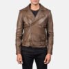 Allaric Alley Mocha Leather Biker Jacket