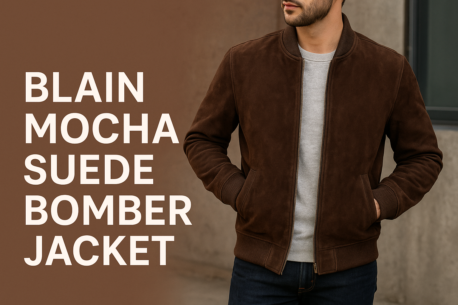 Suede Bomber Jacket for men at nualeatherjacket - NUA leather jackets