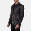 Daron Black Leather Blazer