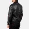 Bomia Na-1 Black Leather Bomber Jacket