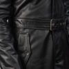Deux Black Leather Duster