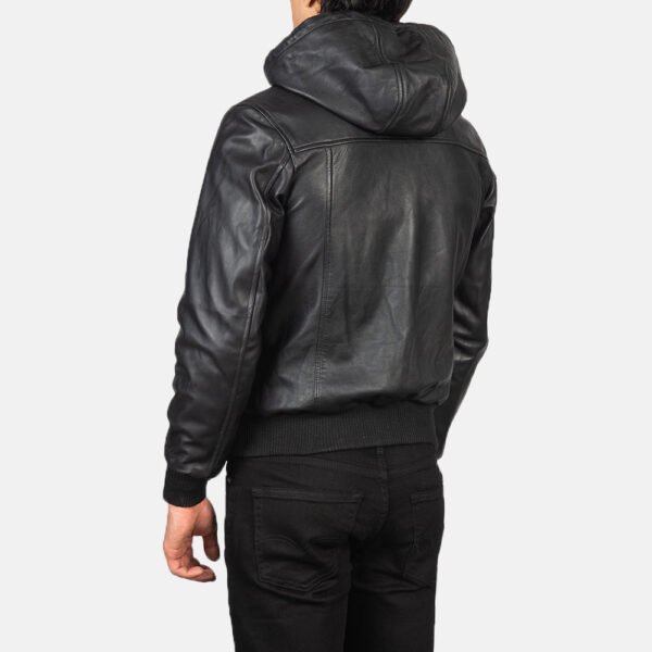 Bomia Na-1 Black Leather Bomber Jacket