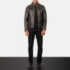 Gatsby Distressed Brown Leather Jacket