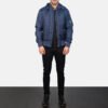 Hanklin Ma-1 Blue Hooded Bomber Jacket