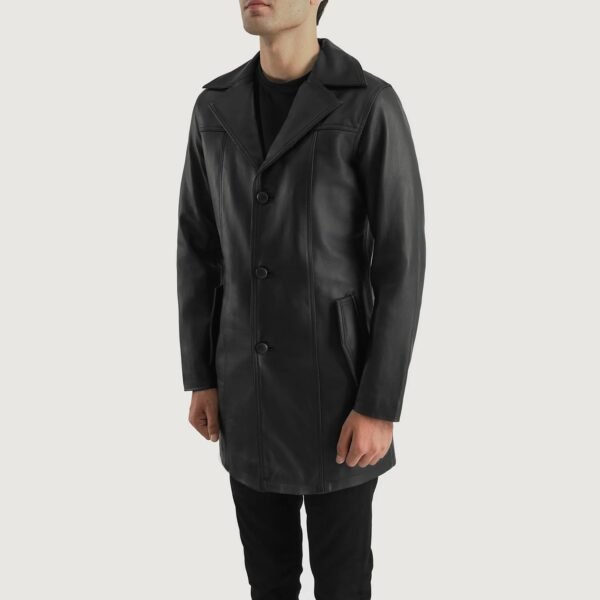 Men_s_Brawnton_Black_Leather_Coat_Side_Pose_76a774d1-6efe-434a-b5c8-8e01547ed794 Brawnton Black Leather Coat