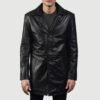 Men_s_Classmith_Black_Leather_Coat_Close_Front_64517682-fcc6-46b5-a1c3-496e28b705c3 Classmith Black Leather Quilted Bomber Jacket
