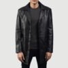 Men_s_Classmith_Black_Leather_Coat_Open_Front_6f6b81b1-4b7c-4092-bd21-64c1198eea4b Classmith Black Leather Quilted Bomber Jacket