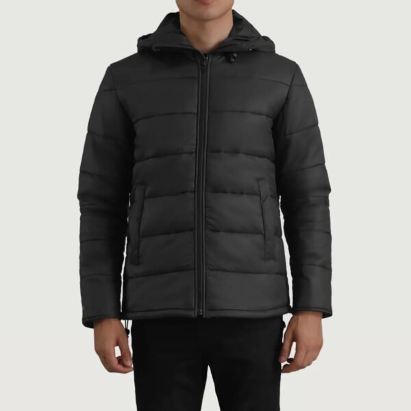 Men_s_Erico_Black_Hooded_Puffer_Jacket_Close_Front_afe91003-1343-4421-979a-a70ef9f7b093 Erico Black Hooded Puffer Jacket