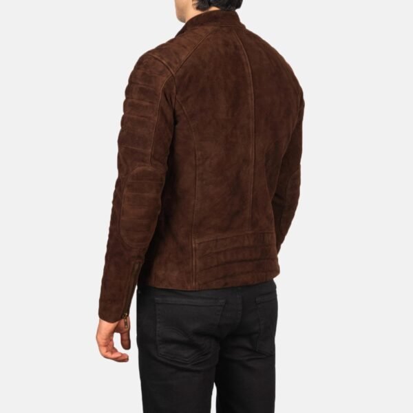 Kenton Hooded Mocha Suede Pullover Jacket