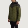 Luka Black & Green Hooded Puffer Jacket