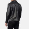 Raiden Black Leather Biker Jacket