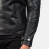 Raiden Black Leather Biker Jacket
