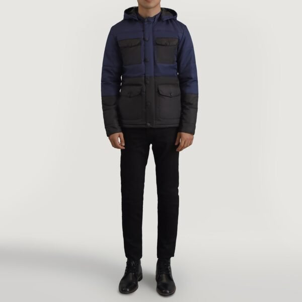 Men_s_Wayne_Black___Blue_Puffer_Jacket_Full_Length-2-1698748462945 Wayne Black & Blue Hooded Puffer Jacket