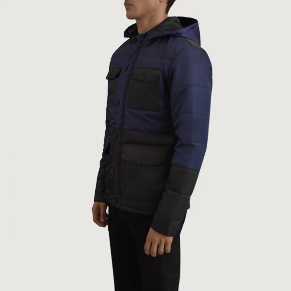 Men_s_Wayne_Black___Blue_Puffer_Jacket_Side_Pose_1c8b674e-2f37-4fdb-8718-118e8771a8e4 Wayne Black & Blue Hooded Puffer Jacket