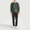 Willis Green Leather Varsity Jacket