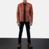 Mens-Ionic-Tan-Brown-Leather-Jacket_6 Ionic Tan Brown Leather Biker Jacket