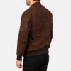 Sven Mocha Suede Bomber Jacket