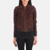 Bliss Brown Suede Bomber Jacket