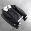 Sherilyn B-3 Black & White Leather Bomber Jacket